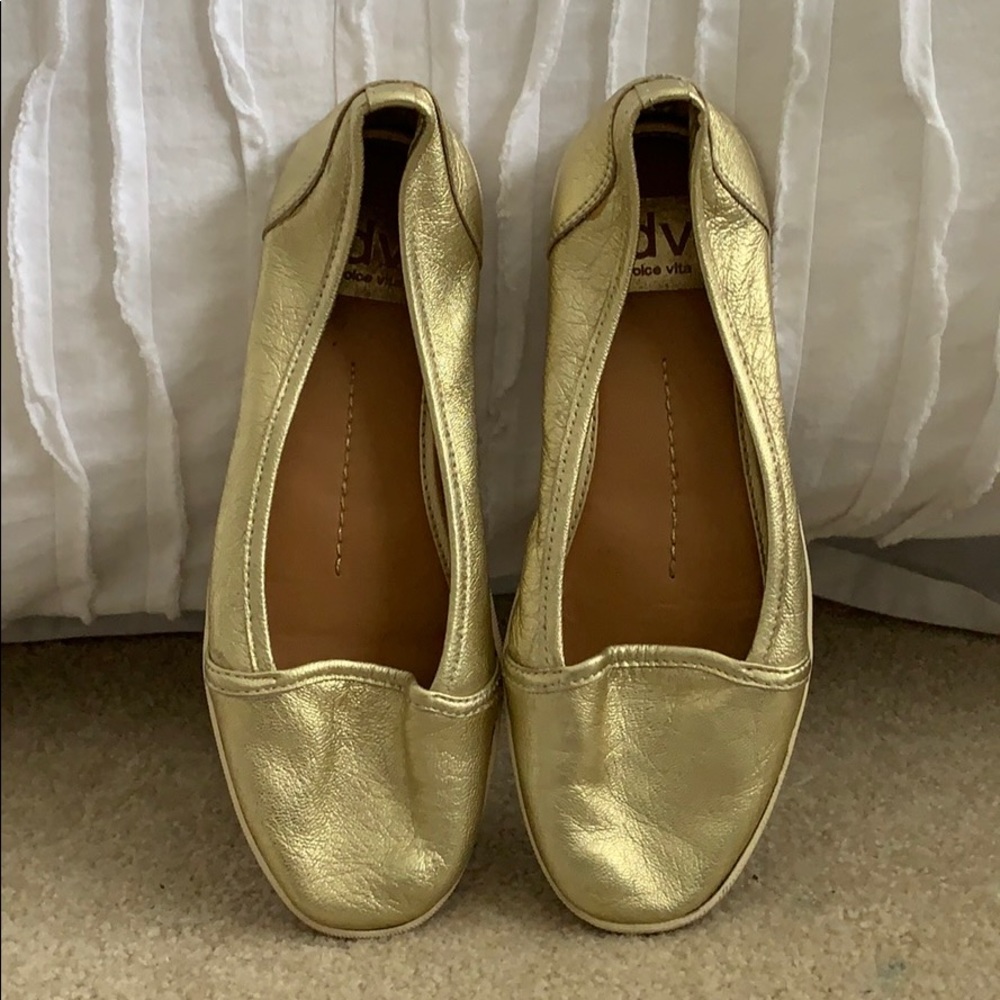 Dolce Vita Gold Slip On Flats